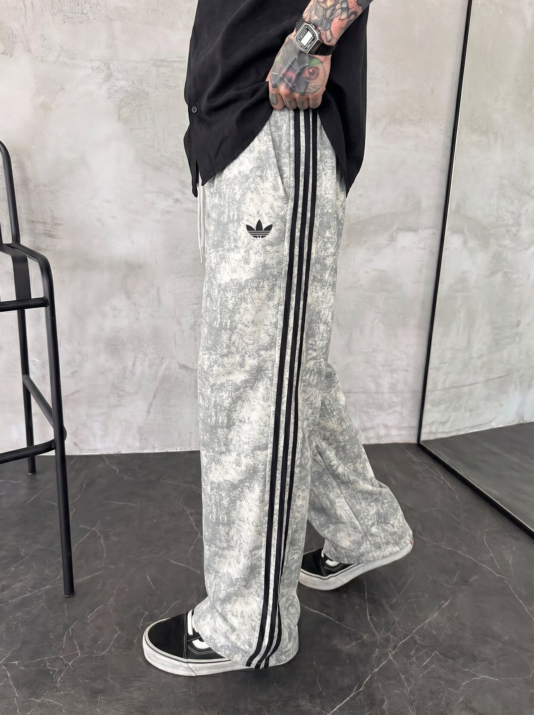 Adidas Beyaz Yıkamalı Eşofman