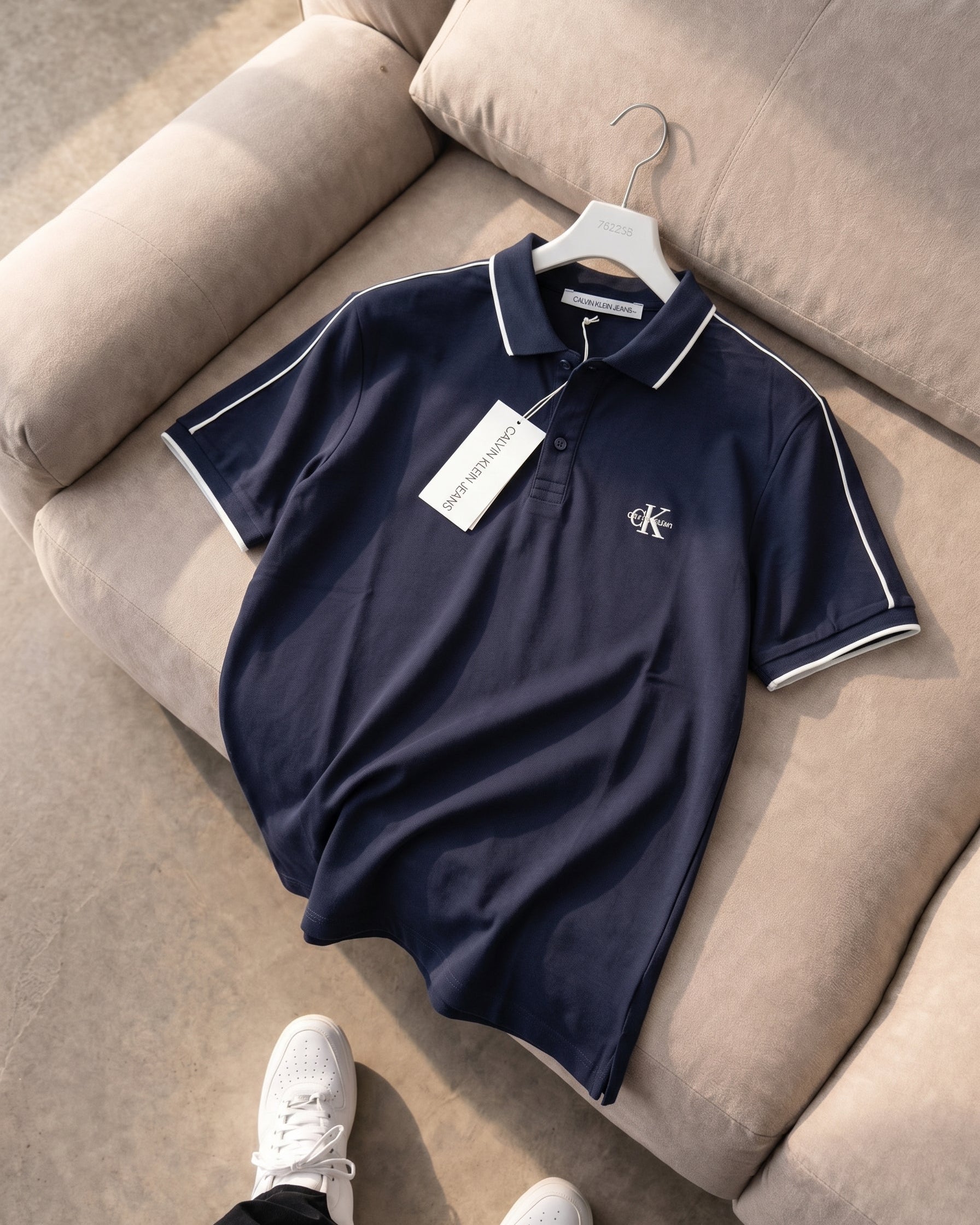 Calvin Klein Lacivert Penye Polo Yaka