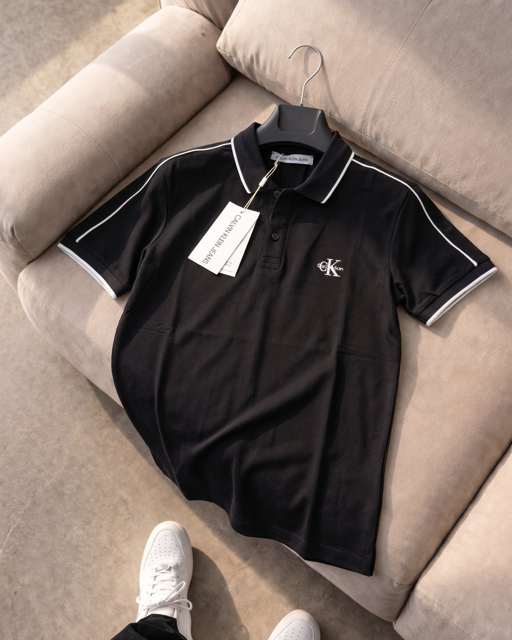 Calvin Klein Siyah Penye Polo Yaka