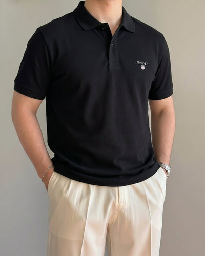 Gant Siyah Pike Polo Yaka Tişört