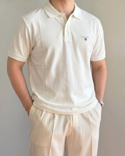 Gant Beyaz Pike Polo Yaka Tişört