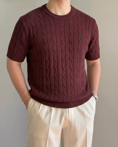 Polo Ralphlauren Bordo Örgü Yazlık Triko Döküm
