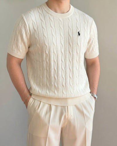 Polo Ralphlauren Beyaz Örgü Yazlık Triko Döküm