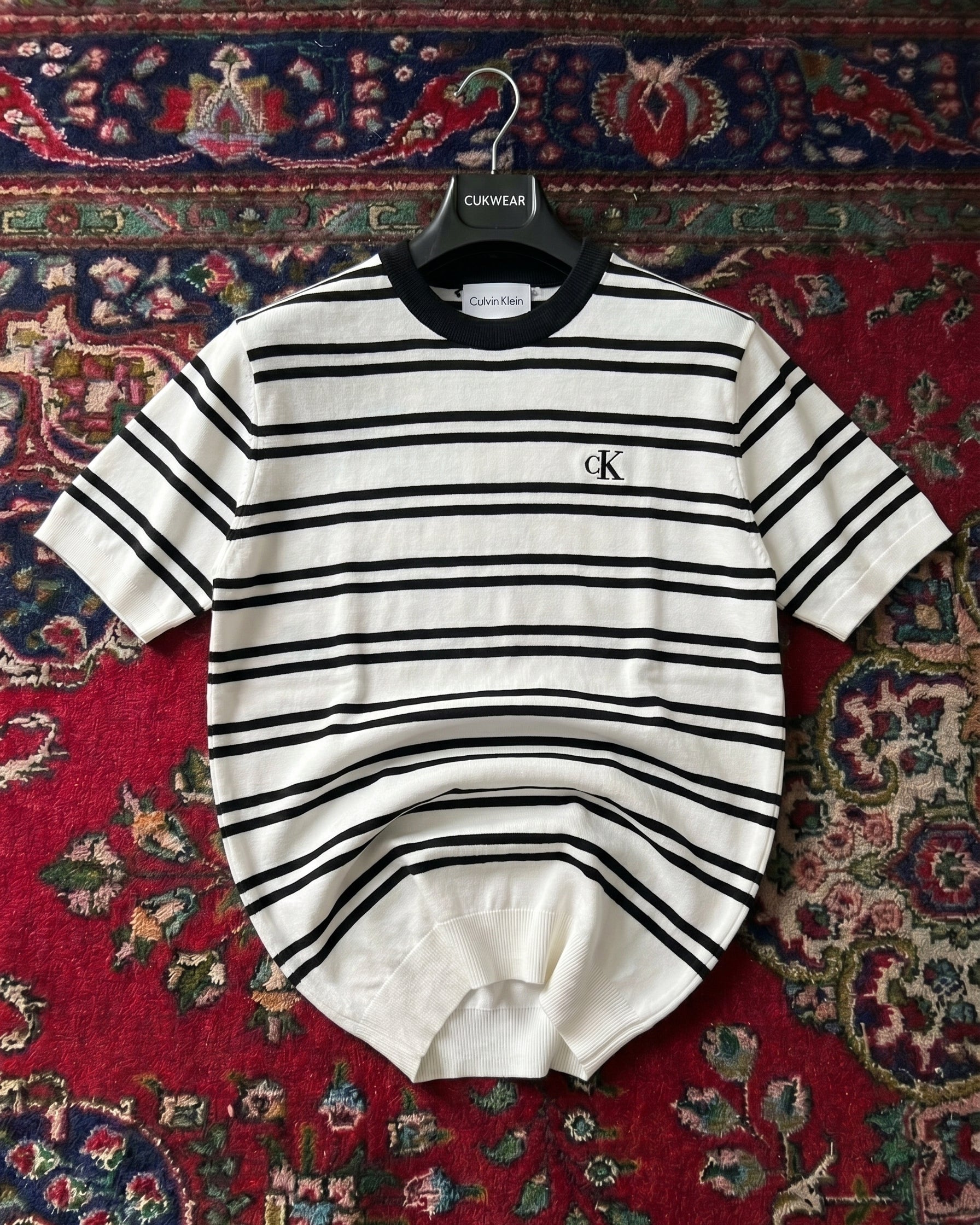 Calvin Klein Beyaz Zebra Triko Döküm