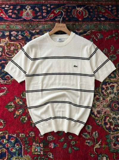 Lacoste Beyaz Zebra Örgü Yazlık Triko Döküm