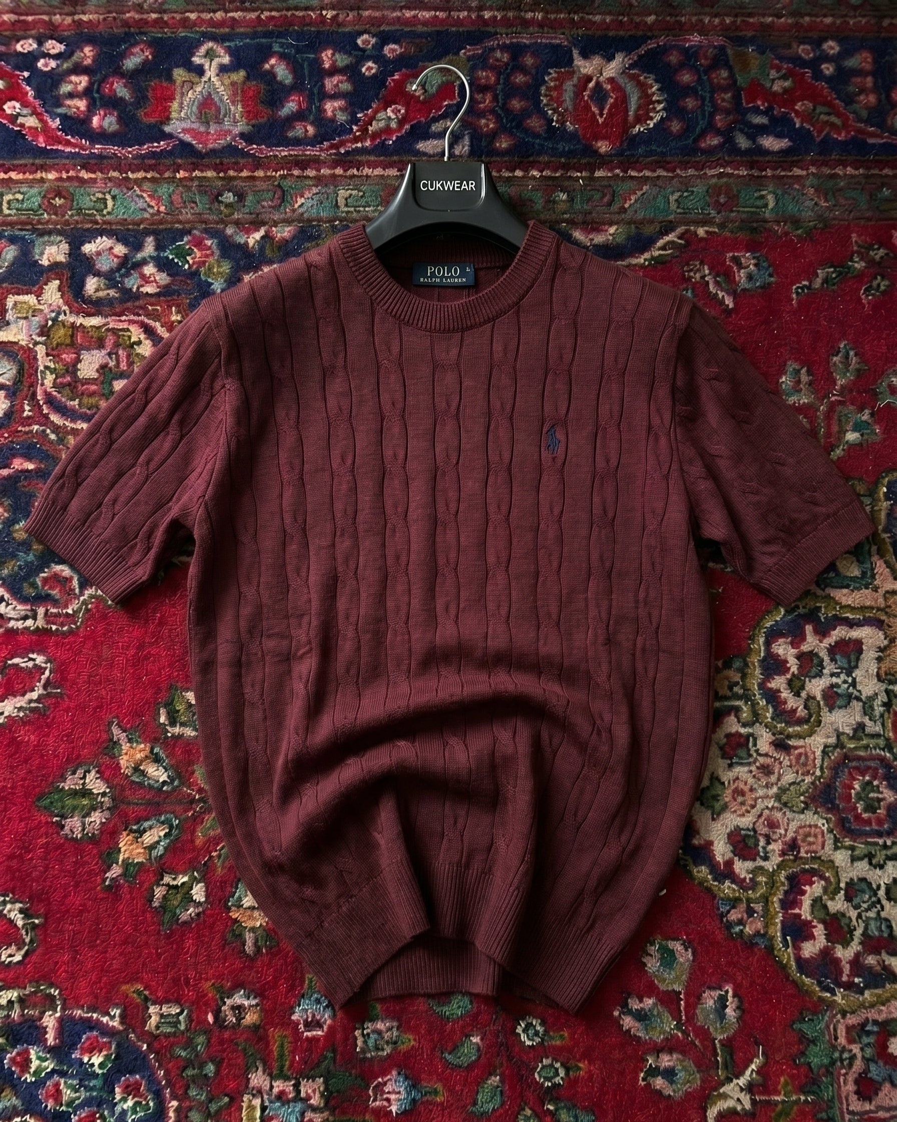 Polo Ralphlauren Bordo Örgü Yazlık Triko Döküm