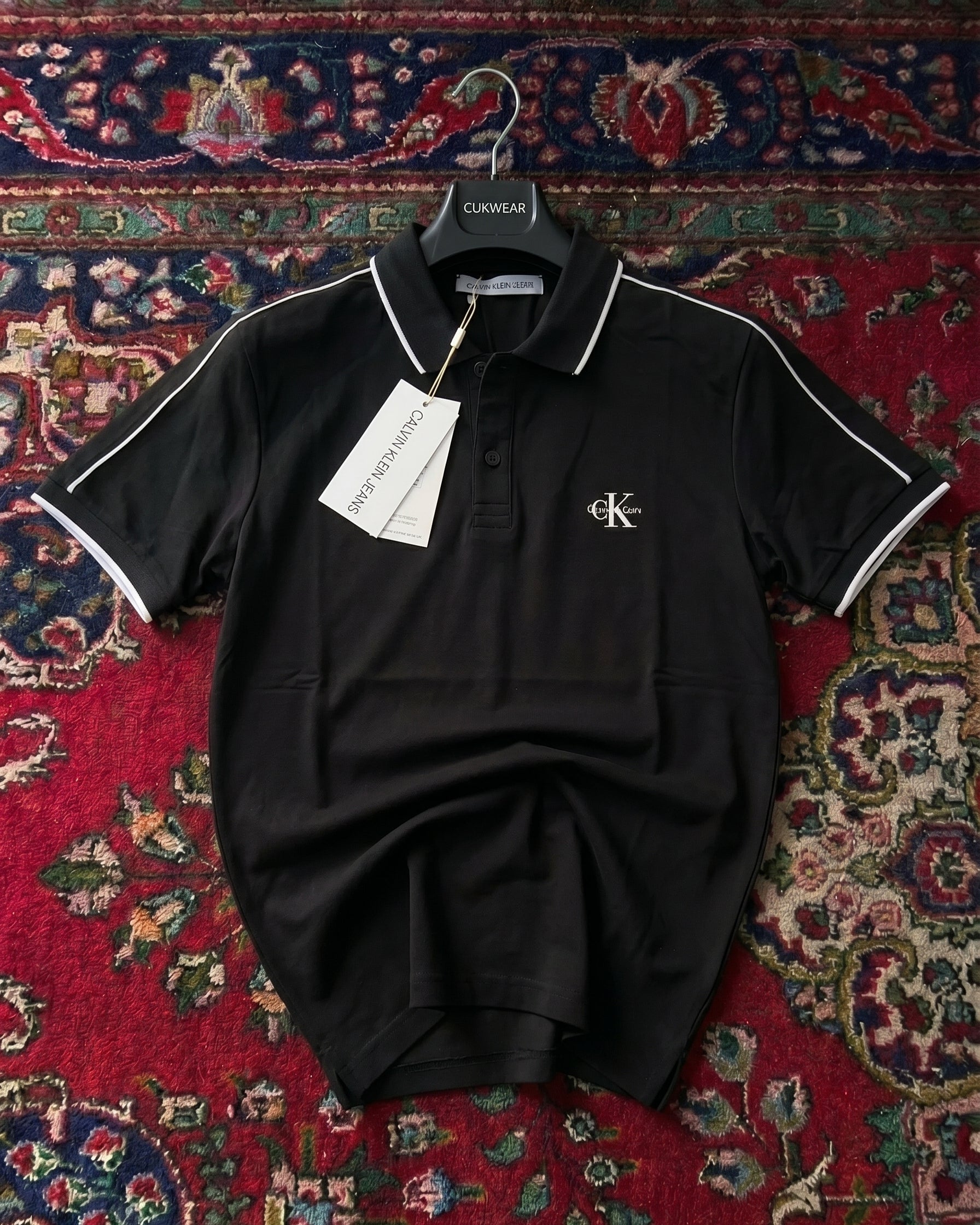 Calvin Klein Siyah Penye Polo Yaka
