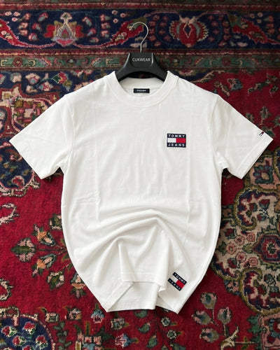 Tommy Hılfiger Beyaz Nakışlı Penye Kumaş
