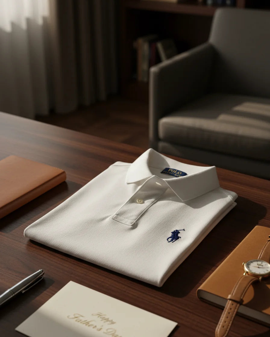 Polo Ralphlauren Düz Beyaz Triko Döküm Yakalı