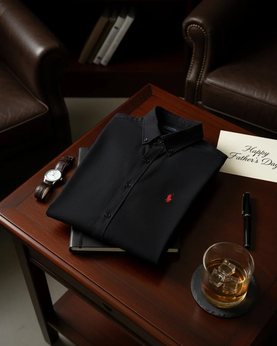 Polo Ralphlauren Siyah Yazlık Keten Gömlek