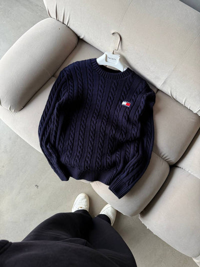 Tommy Hilfiger Triko Örgü Kazak Lacivert