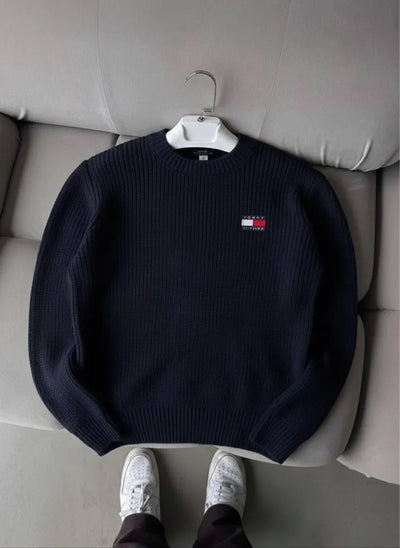 Tommy Hılfiger Triko Düz Çizgili Lacivert