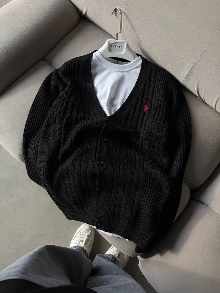 Polo Ralphlauren Triko Hırka Yelek Siyah