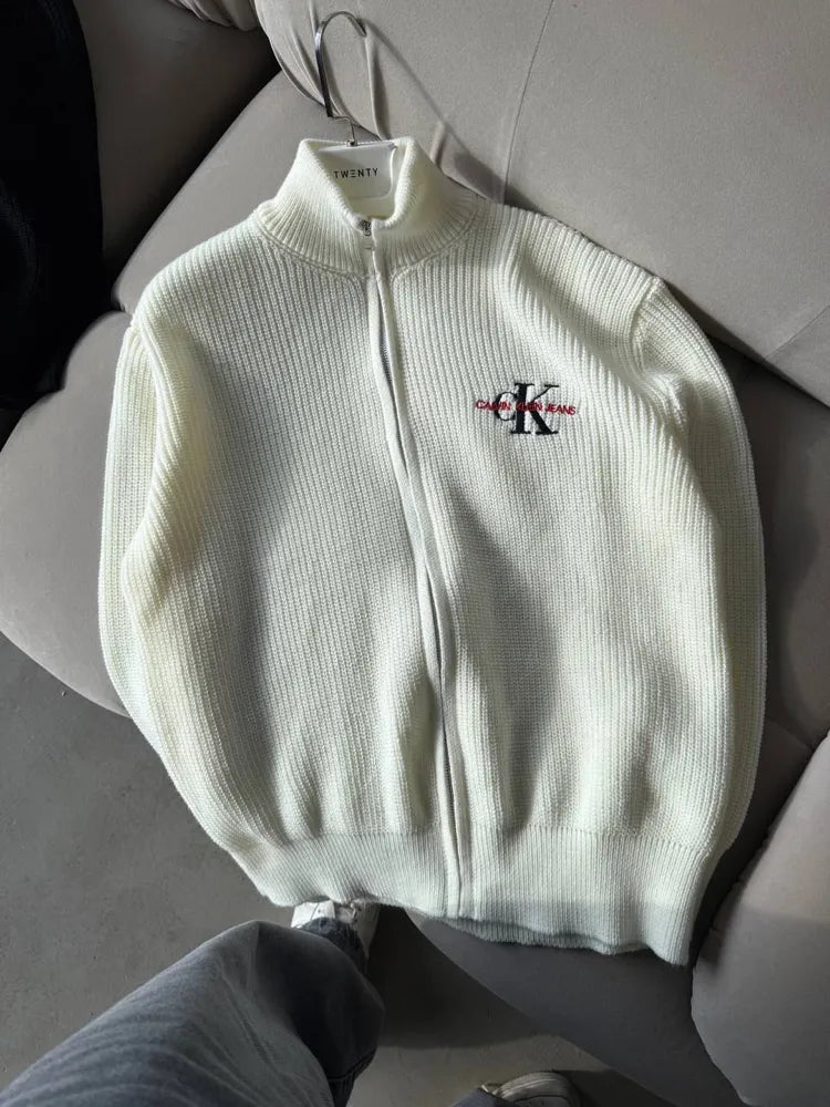 Calvin Klein Triko Hırka Beyaz