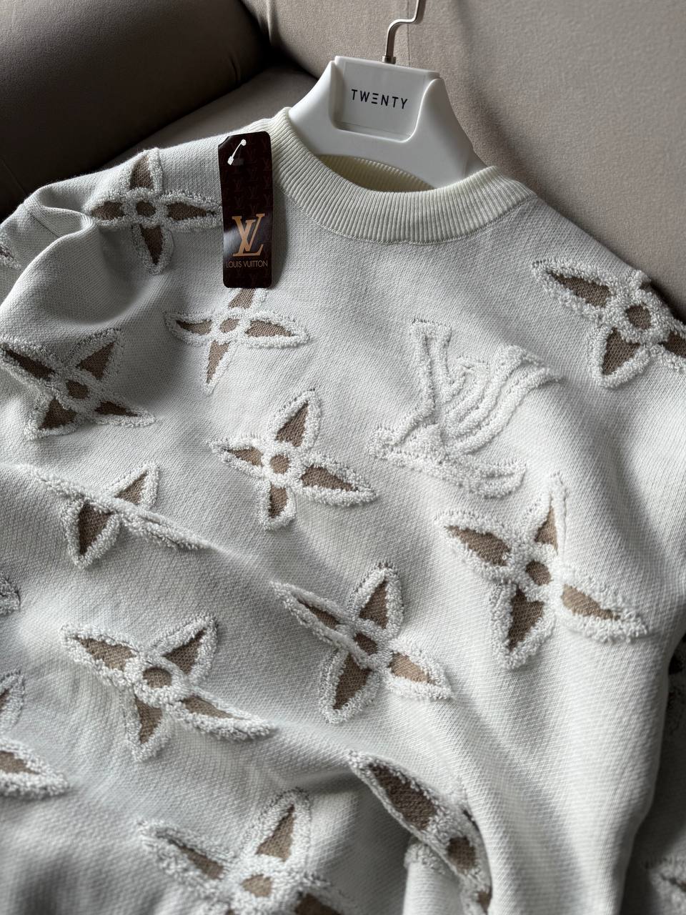 Louis Vuitton Triko Kazak Yıldız Motifli Krem